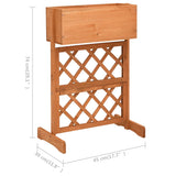 Garden Trellis Planter Orange 45x30x74 cm Solid Firwood - Rear View