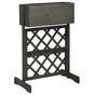 Garden Trellis Planter Grey 45x30x74 cm Solid Firwood