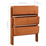 Garden Folding Planter Orange 60x14x75 cm Solid Firwood - 45-Degree Angle