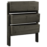 Garden Folding Planter Grey 60x14x75 cm Solid Firwood