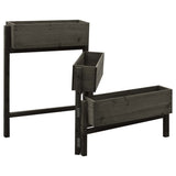 Garden Folding Planter Grey 60x14x75 cm Solid Firwood - Front View
