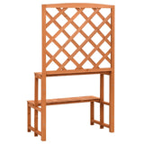 Plant Stand with Trellis Orange 70x42x120 cm Solid Firwood - Top-Down View
