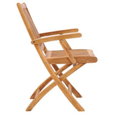 Folding Garden Chairs 2 pcs Solid Teak Wood - Top-Down View