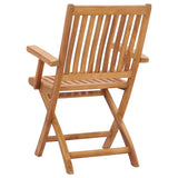 Folding Garden Chairs 2 pcs Solid Teak Wood - 45-Degree Angle