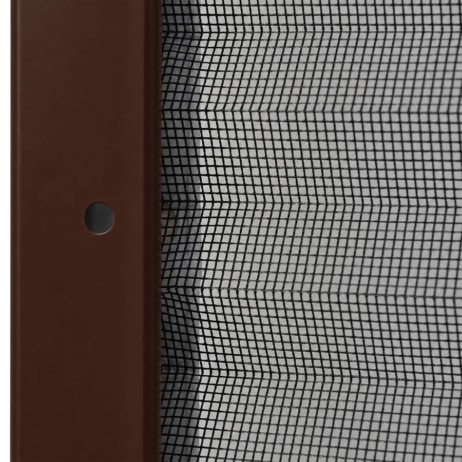 Plisse Insect Screen for Windows Aluminium Brown 80x100 cm