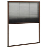 Plisse Insect Screen for Windows Aluminium Brown 80x100 cm - Top-Down View