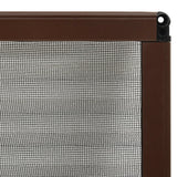 Plisse Insect Screen for Windows Aluminium Brown 80x100 cm - Rear View