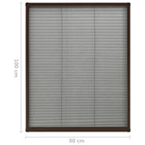 Plisse Insect Screen for Windows Aluminium Brown 80x100 cm - Close-Up Angle