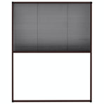 Plisse Insect Screen for Windows Aluminium Brown 80x100 cm