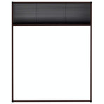 Plisse Insect Screen for Windows Aluminium Brown 80x100 cm