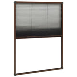 Plisse Insect Screen for Windows Aluminium Brown 80x120 cm - Top-Down View