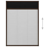 Plisse Insect Screen for Windows Aluminium Brown 80x120 cm - 45-Degree Angle