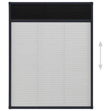Plisse Insect Screen for Windows Aluminium Anthracite 60x80 cm - Top-Down View