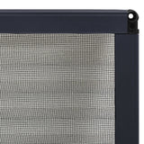 Plisse Insect Screen for Windows Aluminium Anthracite 60x80 cm - Rear View
