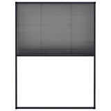Plisse Insect Screen for Windows Aluminium Anthracite 60x80 cm - Front View