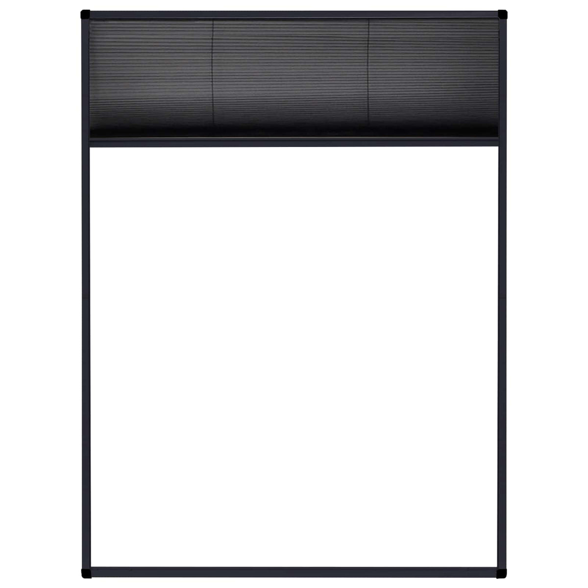 Plisse Insect Screen for Windows Aluminium Anthracite 60x80 cm