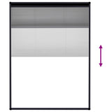 Plisse Insect Screen for Windows Aluminium Anthracite 60x80 cm
