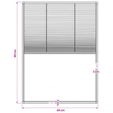 Plisse Insect Screen for Windows Aluminium Anthracite 60x80 cm - Low Angle