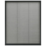 Plisse Insect Screen for Windows Aluminium Anthracite 80x100 cm - Front View