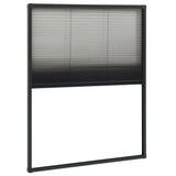 Plisse Insect Screen for Windows Aluminium Anthracite 80x100 cm - Top-Down View