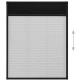 Plisse Insect Screen for Windows Aluminium Anthracite 80x100 cm - 45-Degree Angle