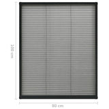 Plisse Insect Screen for Windows Aluminium Anthracite 80x100 cm - Close-Up Angle