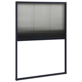 Plisse Insect Screen for Windows Aluminium Anthracite 80x120 cm - Front View