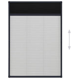 Plisse Insect Screen for Windows Aluminium Anthracite 80x120 cm - Top-Down View