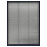 Plisse Insect Screen for Windows Aluminium Anthracite 80x120 cm - 45-Degree Angle