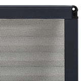 Plisse Insect Screen for Windows Aluminium Anthracite 80x120 cm - Rear View