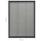 Plisse Insect Screen for Windows Aluminium Anthracite 80x120 cm - Close-Up Angle