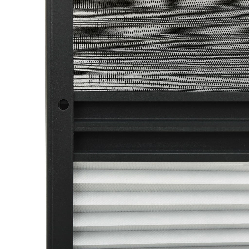 Plisse Insect Screen for Windows Aluminium 80x100 cm with Shade
