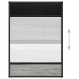 Plisse Insect Screen for Windows Aluminium 80x120 cm with Shade - Top-Down View