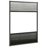 Plisse Insect Screen for Windows Aluminium 80x120 cm with Shade - 45-Degree Angle