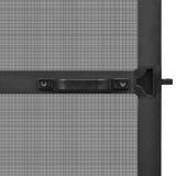 Hinged Insect Screen Manual Anthracite and Black 100 x 215 cm