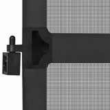 Hinged Insect Screen Manual Anthracite and Black 100 x 215 cm - Rear View