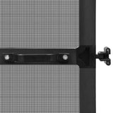 Hinged Insect Screen Manual Anthracite and Black 100 x 215 cm