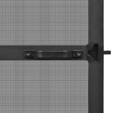 Hinged Insect Screen For Doors Anthracite 100x215 Cm - Top-Down View