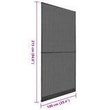 Hinged Insect Screen For Doors Anthracite 100x215 Cm - Extra Image