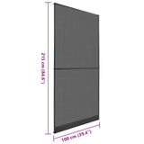 Hinged Insect Screen Manual Anthracite and Black 100 x 215 cm - Extra Image