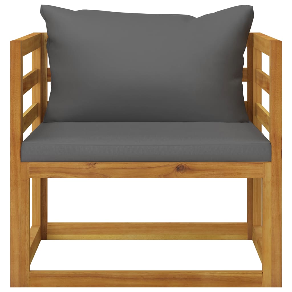 6 Piece Garden Lounge Set with Cushion Solid Acacia Wood