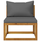 4-Seater Garden Sofa with Cushion Solid Acacia Wood - Extra Image