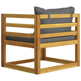 5 Piece Garden Lounge Set with Cushion Solid Acacia Wood