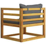 5 Piece Garden Lounge Set with Cushion Solid Acacia Wood - Extra Image