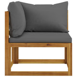 8 Piece Garden Lounge Set with Cushion Solid Acacia Wood