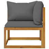 6 Piece Garden Lounge Set with Cushions Solid Acacia Wood