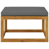 4 Piece Garden Lounge Set with Cushion Solid Acacia Wood - Extra Image