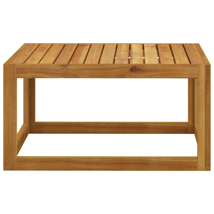 7 Piece Garden Lounge Set with Cushion Cream Solid Acacia Wood