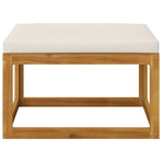 8 Piece Garden Lounge Set with Cushion Cream Solid Acacia Wood
