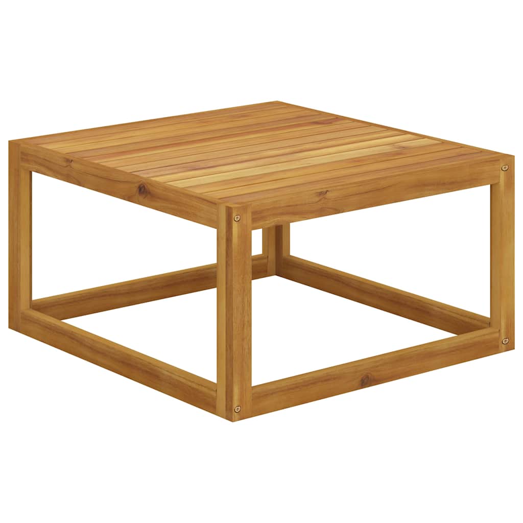 7 Piece Garden Lounge Set with Cushion Cream Solid Acacia Wood